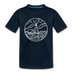 Maine Toddler T-Shirt - State Design Maine Toddler Tee - deep navy