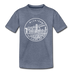 Michigan Toddler T-Shirt - State Design Michigan Toddler Tee - heather blue