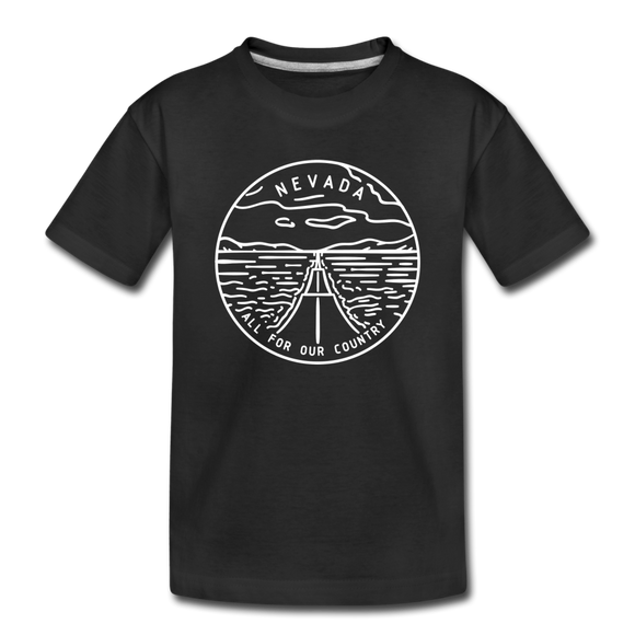 Nevada Toddler T-Shirt - State Design Nevada Toddler Tee - black