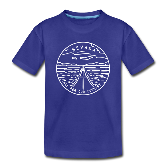 Nevada Toddler T-Shirt - State Design Nevada Toddler Tee - royal blue