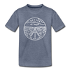 Nevada Toddler T-Shirt - State Design Nevada Toddler Tee - heather blue