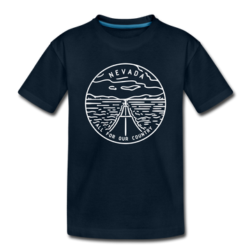 Nevada Toddler T-Shirt - State Design Nevada Toddler Tee - deep navy