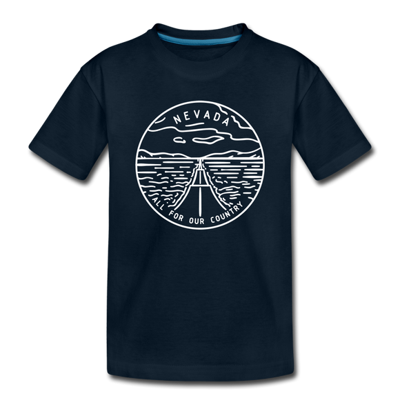 Nevada Toddler T-Shirt - State Design Nevada Toddler Tee - deep navy