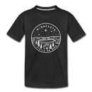 Minnesota Toddler T-Shirt - State Design Minnesota Toddler Tee - black