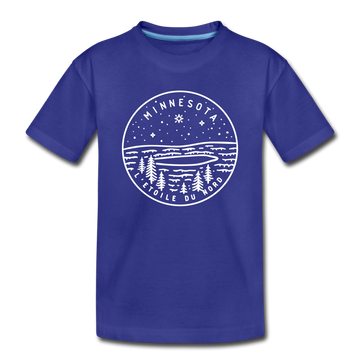 Minnesota Toddler T-Shirt - State Design Minnesota Toddler Tee - royal blue