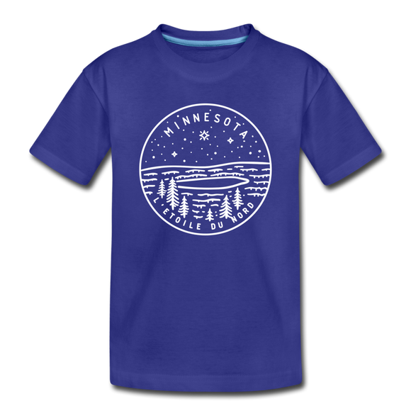 Minnesota Toddler T-Shirt - State Design Minnesota Toddler Tee - royal blue