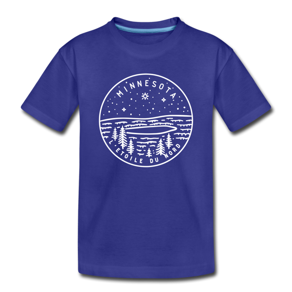 Minnesota Toddler T-Shirt - State Design Minnesota Toddler Tee - royal blue