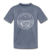 Minnesota Toddler T-Shirt - State Design Minnesota Toddler Tee - heather blue