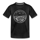 Minnesota Toddler T-Shirt - State Design Minnesota Toddler Tee - charcoal gray