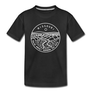 Missouri Toddler T-Shirt - State Design Missouri Toddler Tee - black