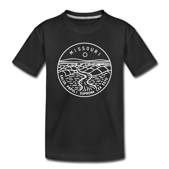 Missouri Toddler T-Shirt - State Design Missouri Toddler Tee - black