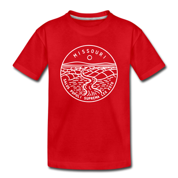 Missouri Toddler T-Shirt - State Design Missouri Toddler Tee - red