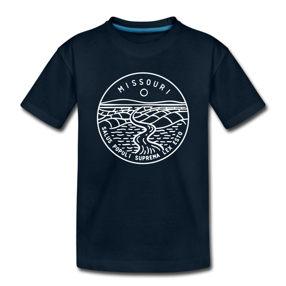 Missouri Toddler T-Shirt - State Design Missouri Toddler Tee - deep navy