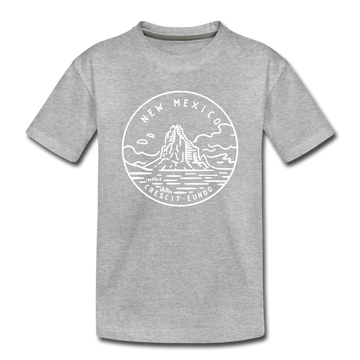 New Mexico Toddler T-Shirt - State Design New Mexico Toddler Tee - heather gray