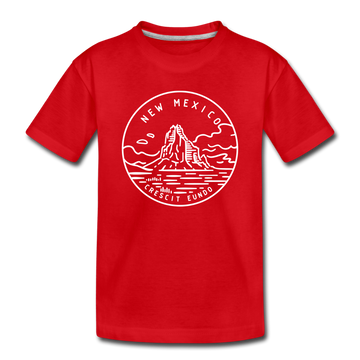 New Mexico Toddler T-Shirt - State Design New Mexico Toddler Tee - red