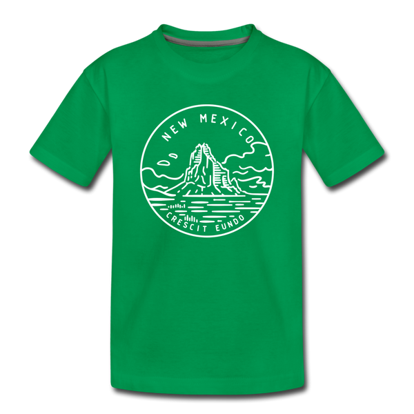 New Mexico Toddler T-Shirt - State Design New Mexico Toddler Tee - kelly green