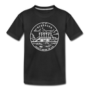 Nebraska Toddler T-Shirt - State Design Nebraska Toddler Tee - black