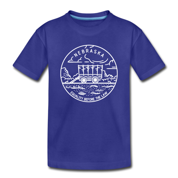 Nebraska Toddler T-Shirt - State Design Nebraska Toddler Tee - royal blue