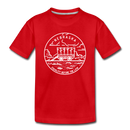Nebraska Toddler T-Shirt - State Design Nebraska Toddler Tee - red