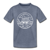 Nebraska Toddler T-Shirt - State Design Nebraska Toddler Tee - heather blue