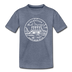 Nebraska Toddler T-Shirt - State Design Nebraska Toddler Tee - heather blue