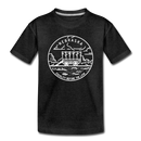 Nebraska Toddler T-Shirt - State Design Nebraska Toddler Tee - charcoal gray
