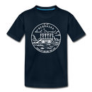 Nebraska Toddler T-Shirt - State Design Nebraska Toddler Tee - deep navy