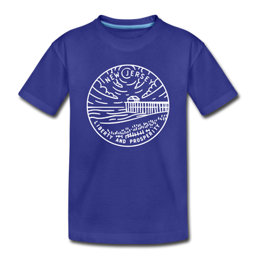 New Jersey Toddler T-Shirt - State Design New Jersey Toddler Tee - royal blue
