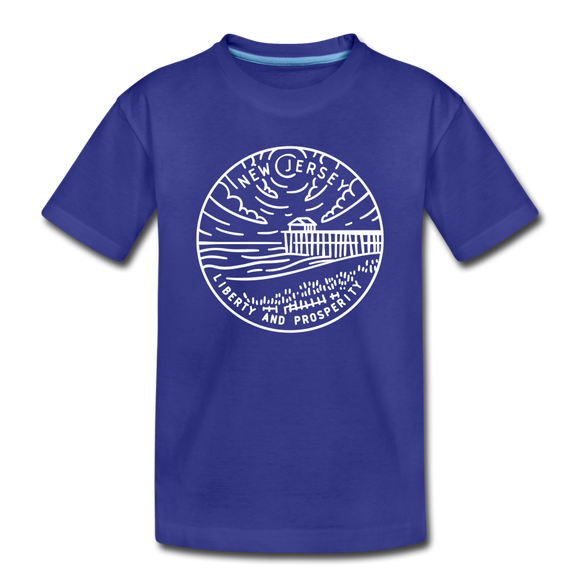 New Jersey Toddler T-Shirt - State Design New Jersey Toddler Tee - royal blue