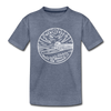 New Jersey Toddler T-Shirt - State Design New Jersey Toddler Tee - heather blue