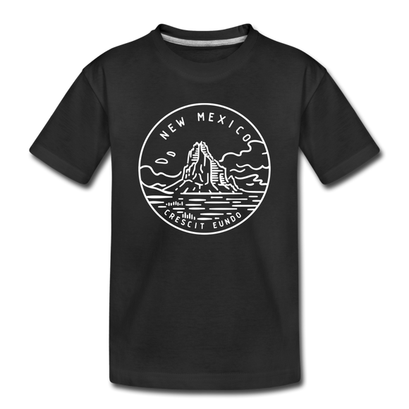 New Mexico Toddler T-Shirt - State Design New Mexico Toddler Tee - black