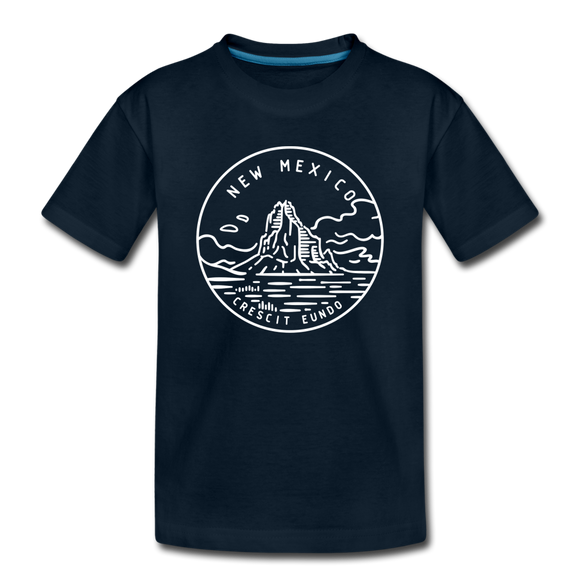 New Mexico Toddler T-Shirt - State Design New Mexico Toddler Tee - deep navy