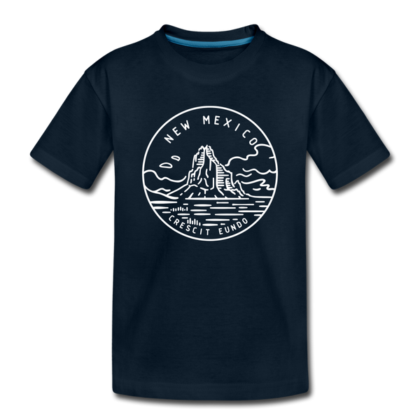 New Mexico Toddler T-Shirt - State Design New Mexico Toddler Tee - deep navy