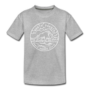 North Dakota Toddler T-Shirt - State Design North Dakota Toddler Tee - heather gray