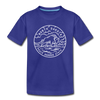 North Dakota Toddler T-Shirt - State Design North Dakota Toddler Tee - royal blue