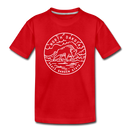 North Dakota Toddler T-Shirt - State Design North Dakota Toddler Tee - red