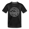 North Dakota Toddler T-Shirt - State Design North Dakota Toddler Tee - charcoal gray