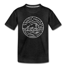 North Dakota Toddler T-Shirt - State Design North Dakota Toddler Tee - charcoal gray
