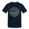 North Dakota Toddler T-Shirt - State Design North Dakota Toddler Tee - deep navy
