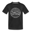 New Hampshire Toddler T-Shirt - State Design New Hampshire Toddler Tee - black