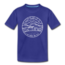 New Hampshire Toddler T-Shirt - State Design New Hampshire Toddler Tee - royal blue