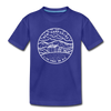 New Hampshire Toddler T-Shirt - State Design New Hampshire Toddler Tee - royal blue