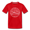 New Hampshire Toddler T-Shirt - State Design New Hampshire Toddler Tee - red