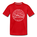 New Hampshire Toddler T-Shirt - State Design New Hampshire Toddler Tee - red