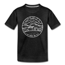 New Hampshire Toddler T-Shirt - State Design New Hampshire Toddler Tee - charcoal gray