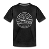 New Hampshire Toddler T-Shirt - State Design New Hampshire Toddler Tee - charcoal gray