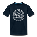 New Hampshire Toddler T-Shirt - State Design New Hampshire Toddler Tee - deep navy