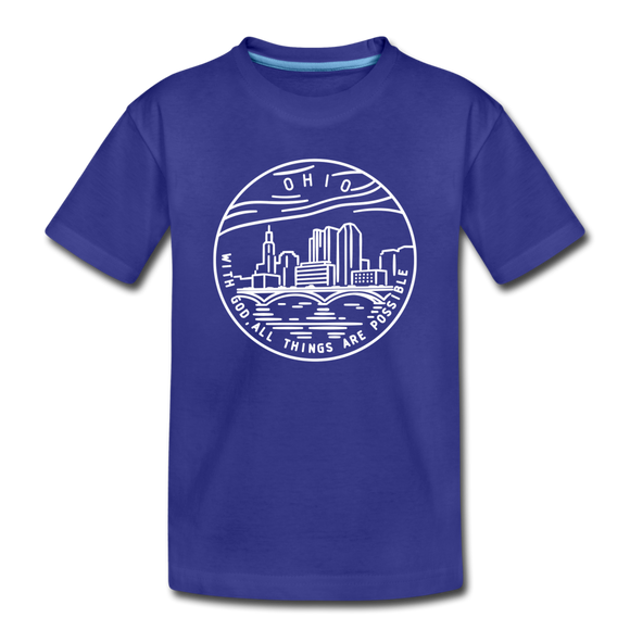 Ohio Toddler T-Shirt - State Design Ohio Toddler Tee - royal blue