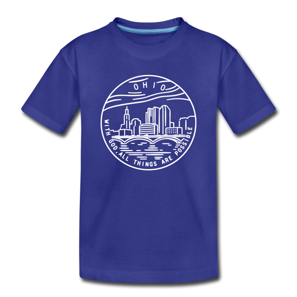 Ohio Toddler T-Shirt - State Design Ohio Toddler Tee - royal blue