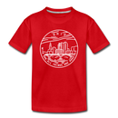Ohio Toddler T-Shirt - State Design Ohio Toddler Tee - red